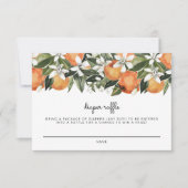 カリオペ – 水色ミカンオムツラッフルチケット 招待状 (正面)