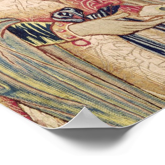 カリカットへのバスコダガマの到着 ポスター (角)