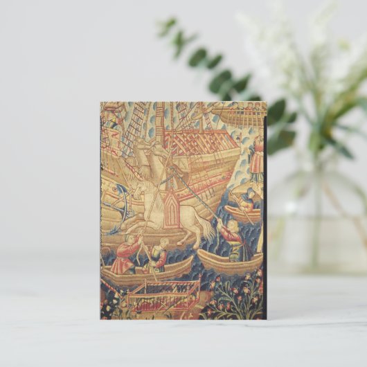 カリカットへのヴァスコ・デ・ガマの到着 ポストカード (スタンド正面)