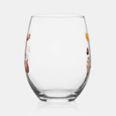 カリカリした空気だ気にせ ステムなしワイングラス (左)