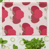 カリカリと清潔：赤いアップルマークのキッチンタオル キッチンタオル (折り畳み)