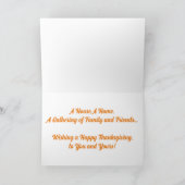 「カリカリの七面鳥」感謝祭カード カード (内部)