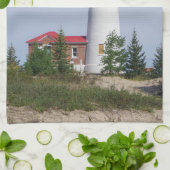 カリカリポイントライトハウス&建物キッチンタオル キッチンタオル (折り畳み)