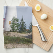 カリカリポイントライトハウス&建物キッチンタオル キッチンタオル (四つ折り)