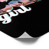 カリガールサンセットビーチカリフォルニアサマーレトロウォム ポスター (角)