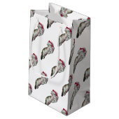 カリクリスマスキャンディーケーン子猫 スモールペーパーバッグ (裏面アングル)
