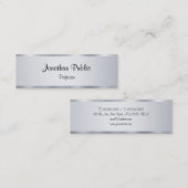 カリグラフのスクリプトシルバーエレガントテンプレート スキニー名刺 (正面/裏面)