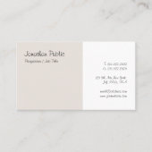 カリグラフのスクリプモダントのミニマルテンプレート 名刺 (正面)