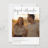 カリグラフィアボホインビタシオンデボダコン2フォトス 招待状 (正面)