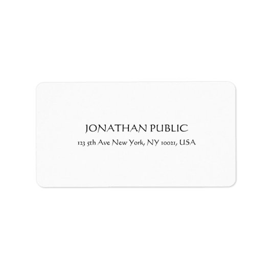 カリグラフィタイプミニマルテンプレートクラシックトップ ラベル (正面)