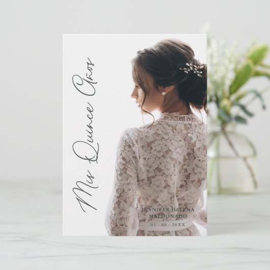 カリグラフィファンシーアデパラフォトグラフィアミニマル 招待状 (スタンド正面)