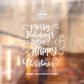 カリグラフィメリークリスマスあなたのロゴを追加 ウィンドウサイン (シート2)