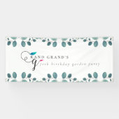 カリグラフィユーカリプタスガーデンパーティー誕生日 横断幕 (横)