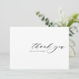 カリグラフィーが華やかな結婚式の御礼カード サンキューカード