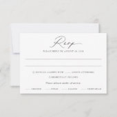 カリグラフィーが華やかな結婚式RSVPカード 出欠カード (正面)
