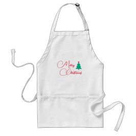 カリグラフィーのメリークリスマス スタンダードエプロン
