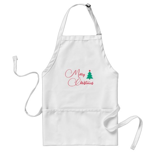 カリグラフィーのメリークリスマス スタンダードエプロン (正面)