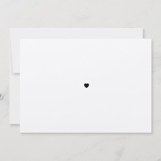 カリグラフィーアニバーサリーエレガント招待状 私たちはまだ 招待状 (裏面)