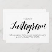 カリグラフィースタイル「インスタグラムハッシュタグ」ウェディングサイン (正面/裏面)