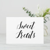 カリグラフィースタイル「スイート トリート」ウェディングサイン 招待状 (スタンド正面)