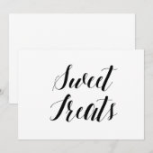 カリグラフィースタイル「スイート トリート」ウェディングサイン 招待状 (正面/裏面)