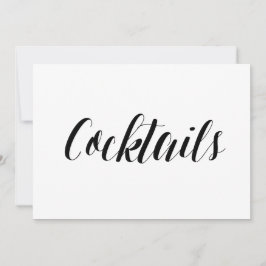 カリグラフィースタイル「Cocktails」ウェディングサイン 招待状