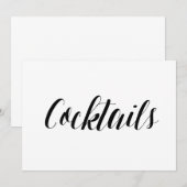 カリグラフィースタイル「Cocktails」ウェディングサイン 招待状 (正面/裏面)