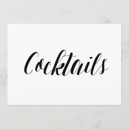 カリグラフィースタイル「Cocktails」ウェディングサイン 招待状