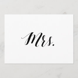 カリグラフィースタイル「Mrs.」ウェディングチェアサイン 招待状