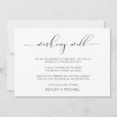 カリグラフィータイポグラフィ ウェディング ウィッシング ウェル 水平 招待状 (正面)