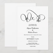 カリグラフィーテーマの結婚式招待状を制作します 招待状 (正面/裏面)