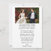カリグラフィーハート4写真 ウェディングアフターパーティ 案内状 (裏面)
