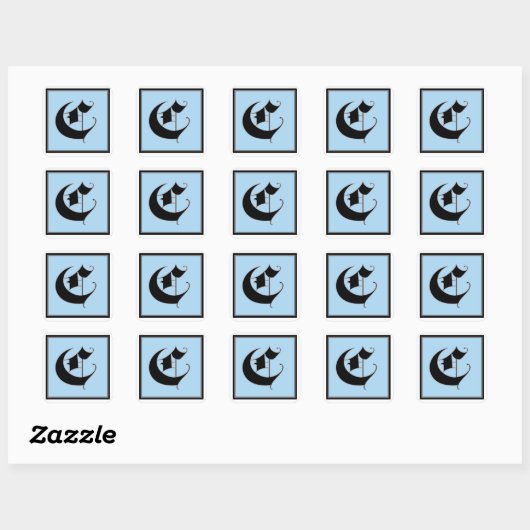 カリグラフィー大文字のC スクエアシール (シート)