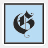 カリグラフィー大文字のG スクエアシール (正面)