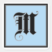 カリグラフィー大文字のM スクエアシール (正面)