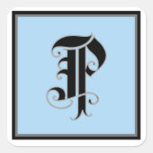 カリグラフィー大文字のP スクエアシール (正面)