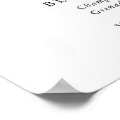 カリグラフィー結婚式シグネチャーカクテルバーサイン ポスター (角)