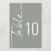 カリグラフィー賢者の結婚式プリントテーブルナンバー 招待状 (正面)