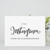 カリグラフィー | 「インスタグラムに投稿して」ウェディングサイン 招待状 (スタンド正面)