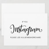 カリグラフィー | 「インスタグラムに投稿して」ウェディングサイン 招待状 (正面/裏面)