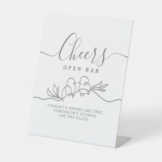 カリグラフィー ウェディング オープンバー 台座サイン (正面)