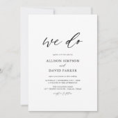 カリグラフィー エレガント ウェディング 招待状 (正面)