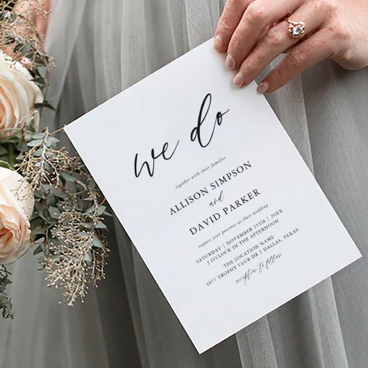 カリグラフィー エレガント ウェディング 招待状