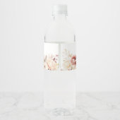 カリグラフィー・エレガント・フラワーのウェディング ペットボトルラベル (裏面)