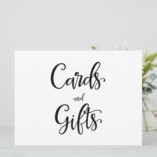 カリグラフィー | 「カードとギフト」 サイン 招待状 (スタンド正面)
