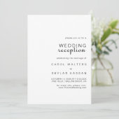 カリグラフィー クラシック ミニマル ウェディング レセプション 招待状 (スタンド正面)