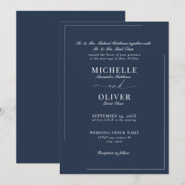 カリグラフィー クラシック モダン ウェディング 招待状