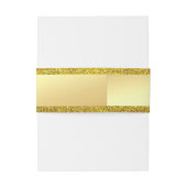 カリグラフィー スクリプト テキスト ゴールド グリッター モダン おしゃれ 招待状ベリーバンド (裏面例)