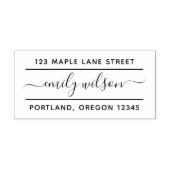 カリグラフィー スクリプト ネーム 2 行 返信住所 セルフインキングスタンプ (デザイン)