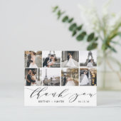 カリグラフィー スクリプト 8 フォト サンクス ポストカード (スタンド正面)